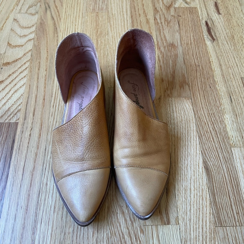 Free People Royale Women's Tan Leather Flat